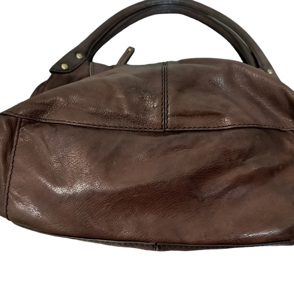 (1391) Gianni Bini Brown Leather Shoulder Purse - Picture 11 of 14